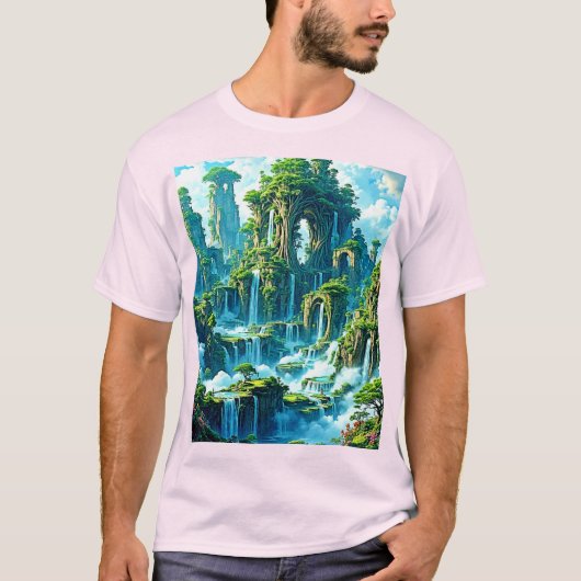 Wasserfall Trek Kingdom Dream T-Shirt (Vorderseite)