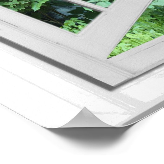 Wasserfall Trompe l'oeil Fake Poster (Ecke)