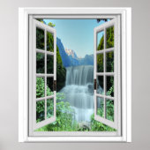 Wasserfall Trompe l'oeil Fake Poster (Vorne)