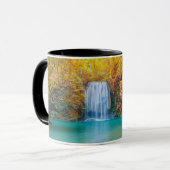 Wasserfall Türkis Wasser Goldener Fall Tag Tasse (Vorderseite Links)