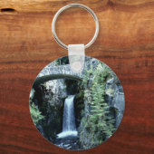 Wasserfall über eine Brücke Wasserfall Schlüsselanhänger (Vorderseite)