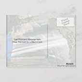 Wasserfall über Felsen Postkarte (Rückseite)