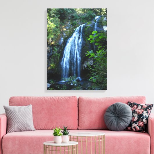 Wasserfall überwundene Canvas Leinwanddruck (Insitu (Wohnzimmer))