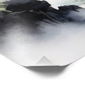 Wasserfall und Ahornbaumfarbe Fotodruck (Ecke)