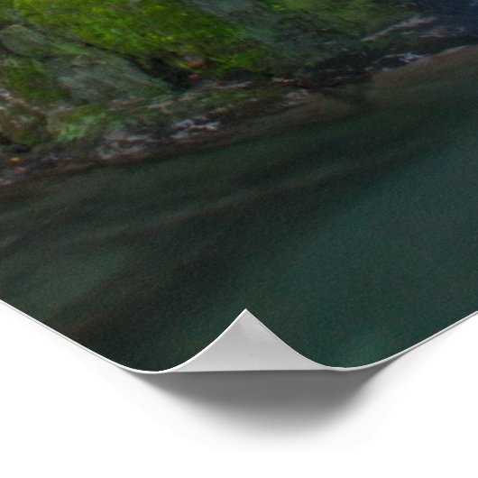 Wasserfall- und Felsenplakatpapier (Matte) Poster (Ecke)