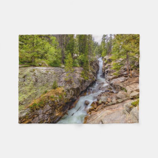 Wasserfall und Fluss Cascade Fleecedecke (Vorderseite (Horizontal))