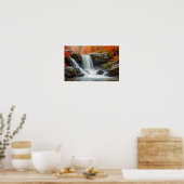 Wasserfall und Herbst Poster (Küche)