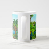 Wasserfall- und Höhlenlandschaft Jumbo-Tasse (Rückseite)