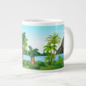 Wasserfall- und Höhlenlandschaft Jumbo-Tasse (Vorderseite Rechts)