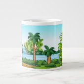 Wasserfall- und Höhlenlandschaft Jumbo-Tasse (Vorderseite)