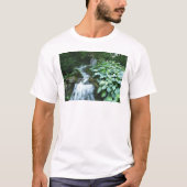 Wasserfall und Hostas T-Shirt (Vorderseite)