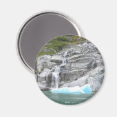 Wasserfall und Iceberg Alaska Binnenpass Magnet (Vorderseite/Rückseite)