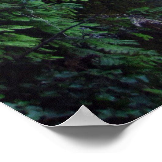 Wasserfall und Klippe Poster (Ecke)