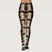 Wasserfall und Mariachi Dia de Muertos Skull Leggings (Rückseite)