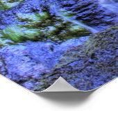 Wasserfall und Moss HDR, drucken mit Skriptverse Poster (Ecke)