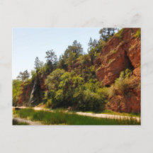 Wasserfall und Pfad, Heiße Quellen, Süddakota