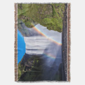 Wasserfall und Regenbogen Decke (Vorderseite Vertikal)