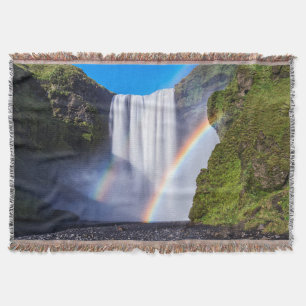 Wasserfall und Regenbogen Decke