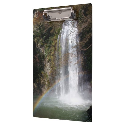 Wasserfall und Regenbogen Klemmbrett (Links)