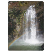Wasserfall und Regenbogen Klemmbrett (Rückseite)