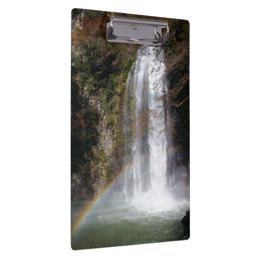 Wasserfall und Regenbogen Klemmbrett (Rechts)