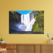 Wasserfall und Regenbogen Leinwanddruck (Insitu (Wohnzimmer))