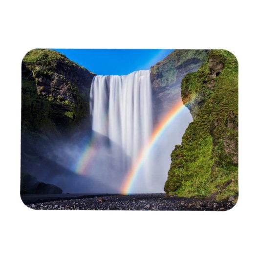 Wasserfall und Regenbogen Magnet (Horizontal)