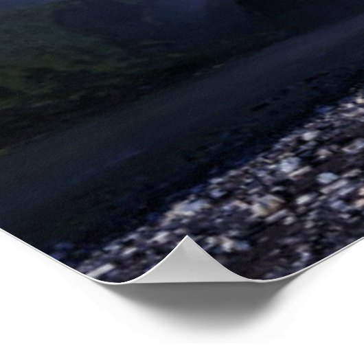 Wasserfall und Regenbogen Poster (Ecke)