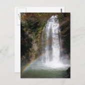 Wasserfall und Regenbogen Postkarte (Vorne/Hinten)