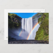 Wasserfall und Regenbogen Postkarte (Vorne/Hinten)