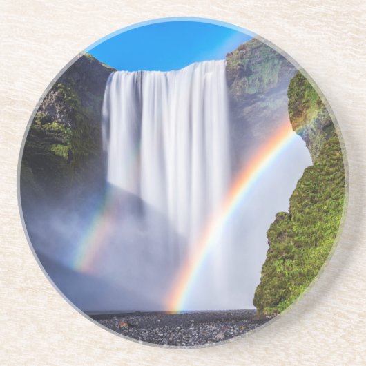 Wasserfall und Regenbogen Untersetzer (Vorne)