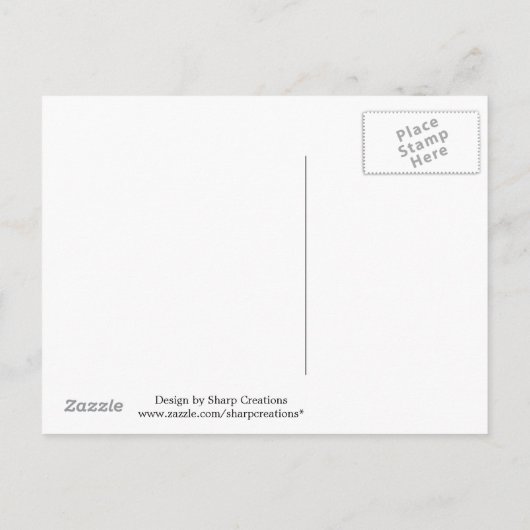 Wasserfall und Rose - Save the Date Ankündigungspostkarte (Rückseite)