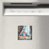 Wasserfall und Schiff, Chile Magnet (In Situ (Geschirrspüler))