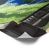 Wasserfall und See | AI Art Poster (Ecke)