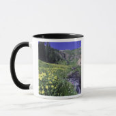 Wasserfall und Wildblumen auf Almwiesen, 2 Tasse (Links)