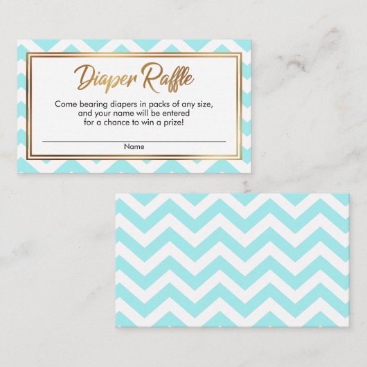 Wasserfall- und Zickzack Windelscheiben-Raffelkart Begleitkarte (Vorne/Hinten)