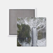 Wasserfall unscharf Umgeben von einem Schneewald Magnet (Vorderseite/Rückseite)