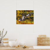 Wasserfall unterhalb des Berges Cannon im Glacier  Poster (Küche)