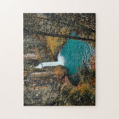 Wasserfall versteckt im Wald Puzzle (Vertikal)