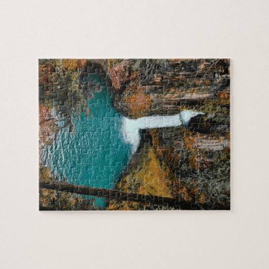 Wasserfall versteckt im Wald Puzzle (Horizontal)