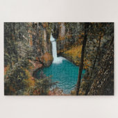 Wasserfall versteckt im Wald Puzzle (Horizontal)