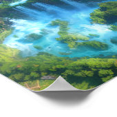 Wasserfall verzaubern poster (Ecke)