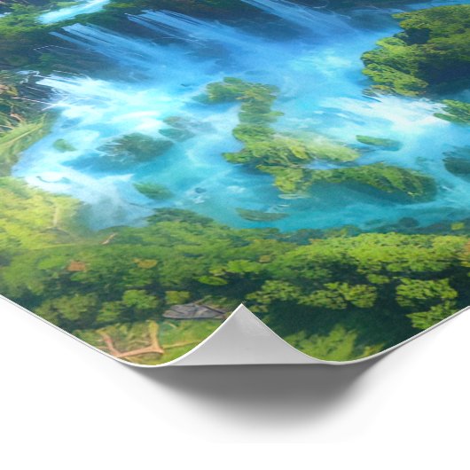 Wasserfall verzaubern poster (Ecke)