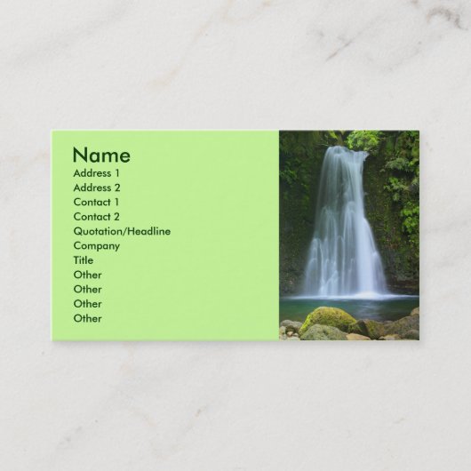 Wasserfall Visitenkarte (Vorderseite)