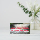 Wasserfall Visitenkarte (Stehend Vorderseite)