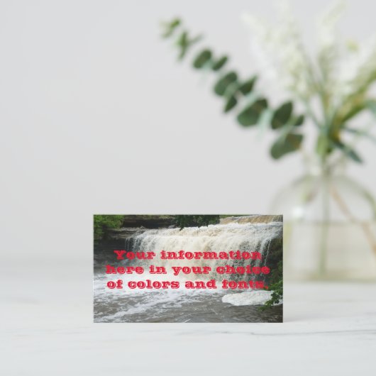 Wasserfall Visitenkarte (Stehend Vorderseite)