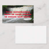 Wasserfall Visitenkarte (Vorne/Hinten)