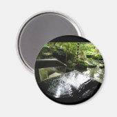 Wasserfall von Bambus in Japan Magnet (Vorderseite/Rückseite)