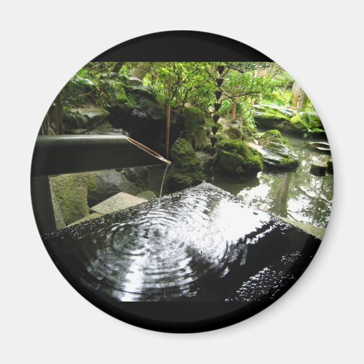 Wasserfall von Bambus in Japan Magnet (Vorne)