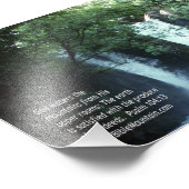 Wasserfall von Banias und Psalm 104:13 Fotodruck (Ecke)